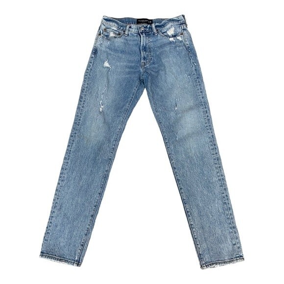 Abercrombie &‎ Fitch 30x32 A&F Vintage Stretch 90s Slim Jeans Denim Distressed - Picture 14 of 14